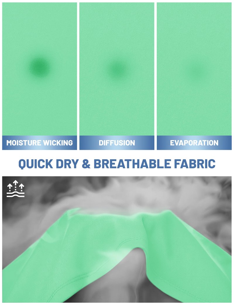 Short Sleeve Shirts for Men Dry Fit Moisture Wicking Tshirts Active Athletic Performance Shirts Workout Running T-Shirt Mint Green