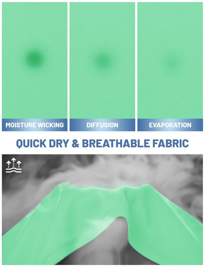 Short Sleeve Shirts for Men Dry Fit Moisture Wicking Tshirts UPF50 Active Athletic T Shirts Workout Running T-Shirt Mint Green
