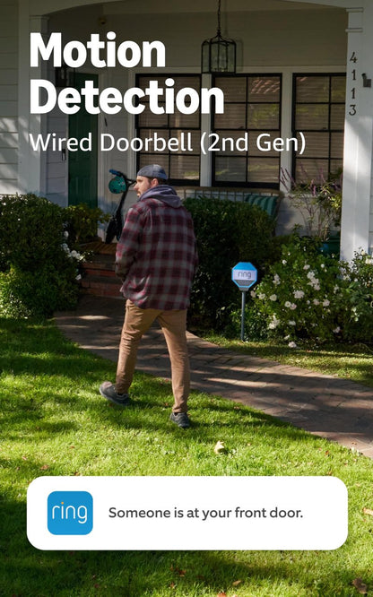 Ring Wired Doorbell (newest model), Speckled Gray with Chime (newest model), White