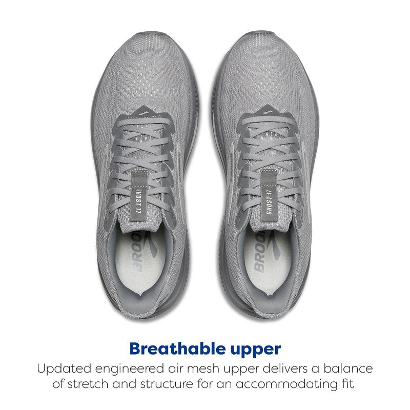 Brooks Men’s Ghost 17 Neutral Running Shoe - Primer Gray/Oyster Mushroom - 10.5 Medium