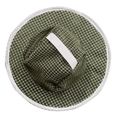 Massive Bee Store Three Layer Ventilated Beekeeping Veil in Round (3-Layer Hat, Olive Green)