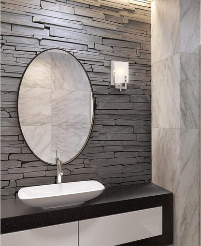 Westinghouse 6369500 Enzo James One Indoor Fixture, Finish Wall Sconce, 1-Light, Brushed Nickel Frosted Glass