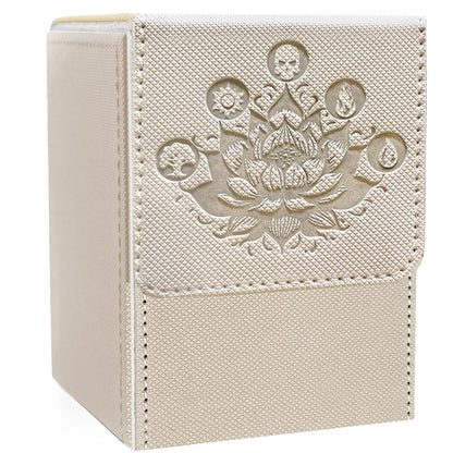 PROMAXIBINDER MTG Commander Deck Box - Fits 100+ Cards, Strong Magnet Closure, PU Leather Magic Gathering Deck Box for TCG, CCG, MTG Cards (Grey)
