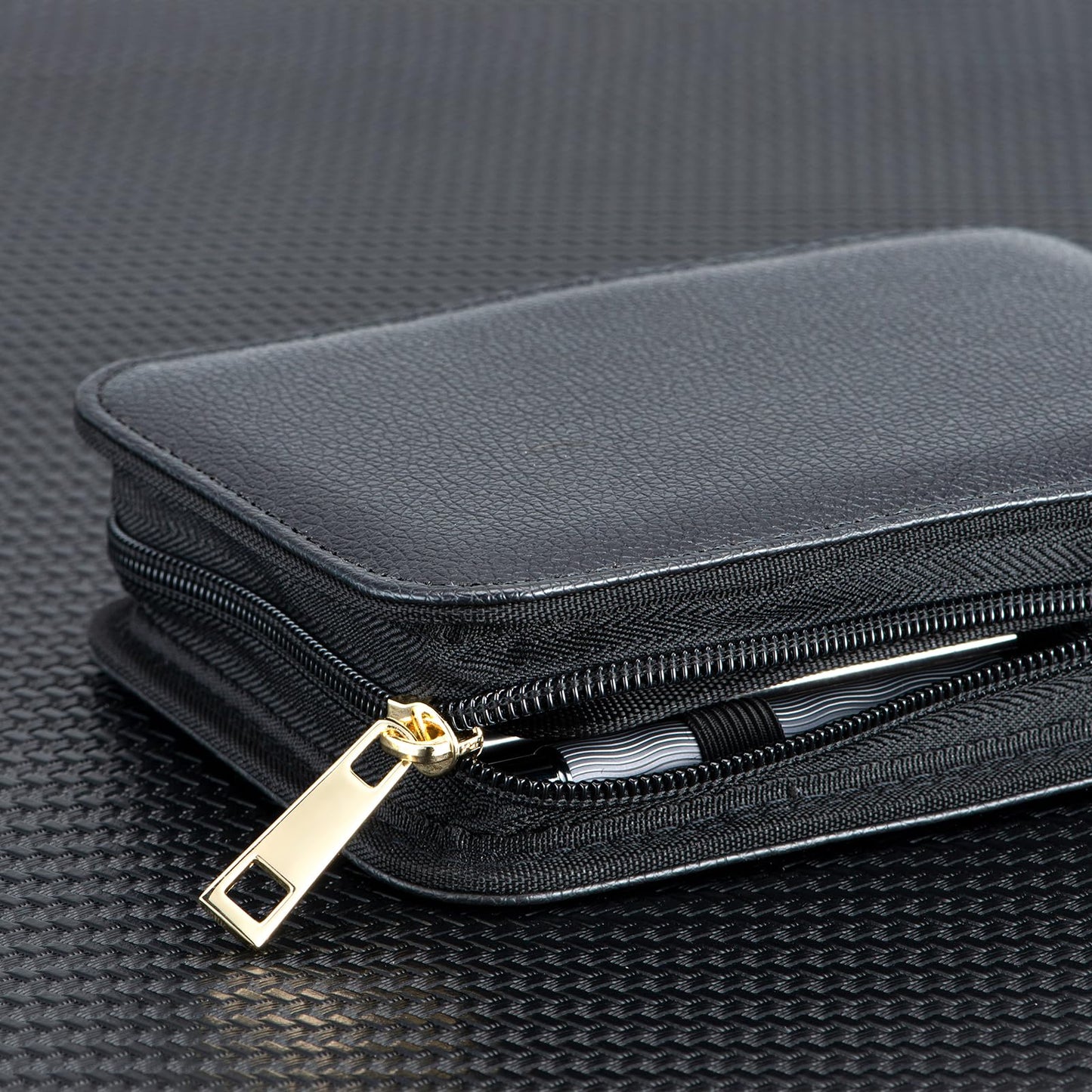 Lanxivi Fountain Pen Roller Pen Pu Leather Case for 12 Pens (Black)