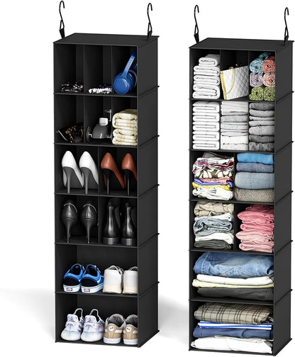 SpaceAid 2 Pack Hanging Closet Organizer and Storage