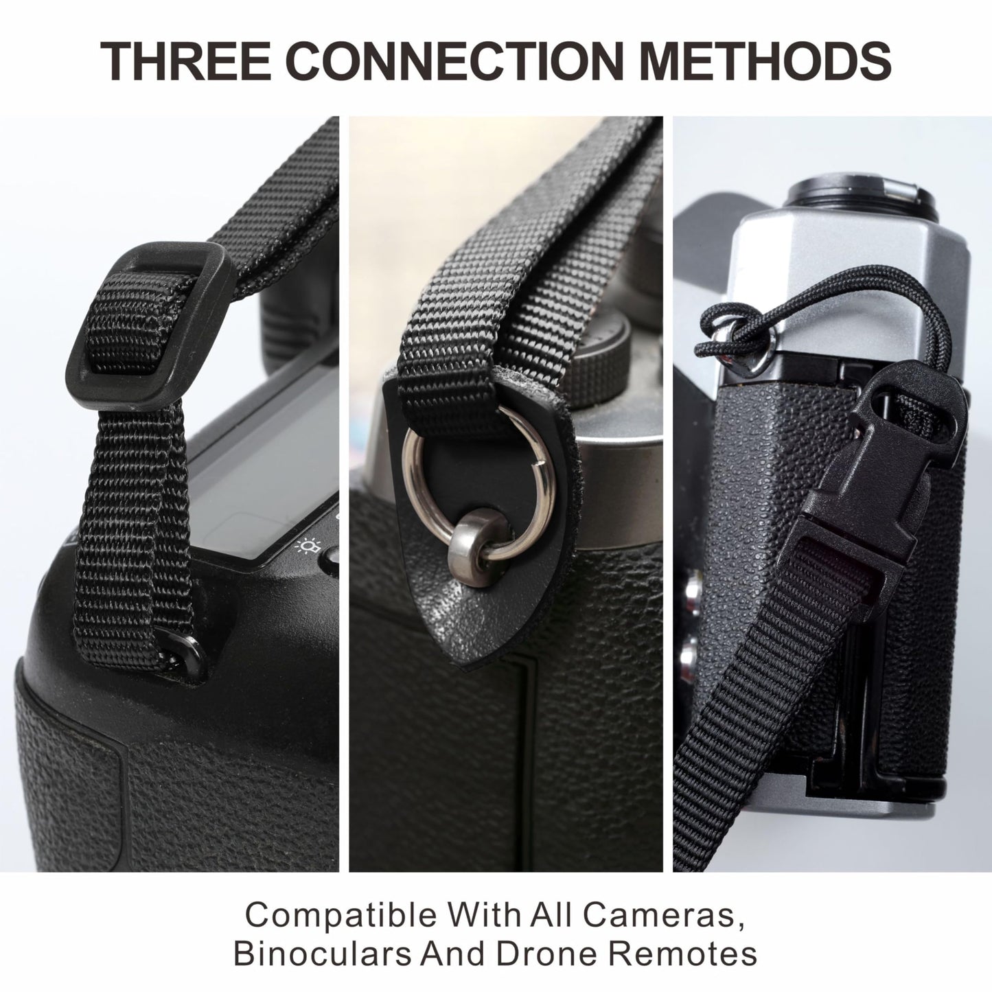 Padwa Lifestyle Helios Moon God Camera Strap -2" Full Grain Leather Ends Camera Straps for Photographers, Vintage Embroidered Cotton Weave Soft Suede Fabric Padded Strap Quick Release fits All Cameras