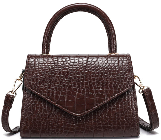 JHVYF Women's Mini Satchel Bag Small Crossbody Purse with Top Handle, Trendy Shoulder Bag for Ladies, Elegant Day-to-Night Purse Coffee Purse