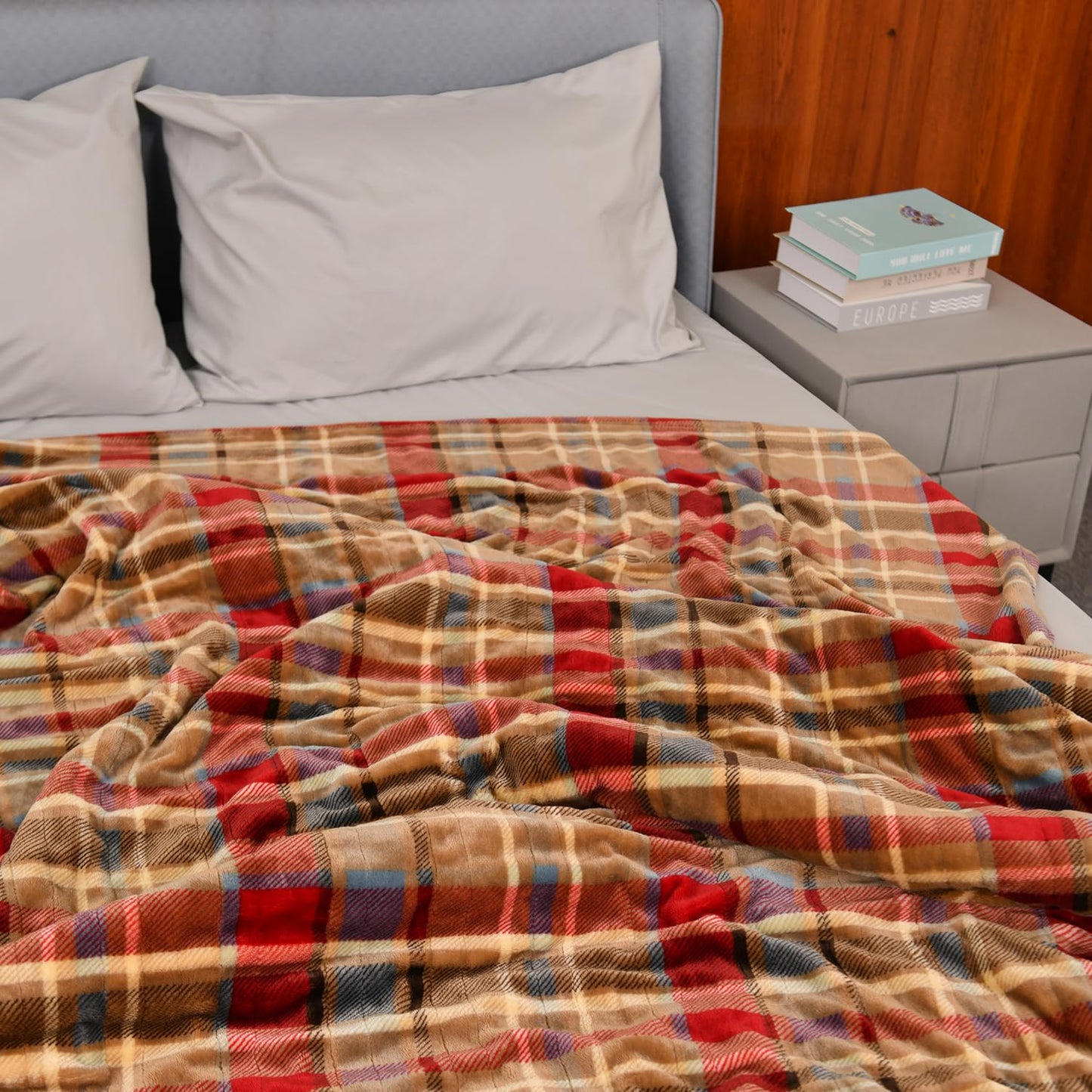 MERRYLIFE Heated Blanket Cozy Soft Electric Blanket with 4 Heating Levels&8 Hours Auto Off Overheat Protection Machine Washable UL&FCC Certification Use for Home Couch (Cheetah,50" 60")
