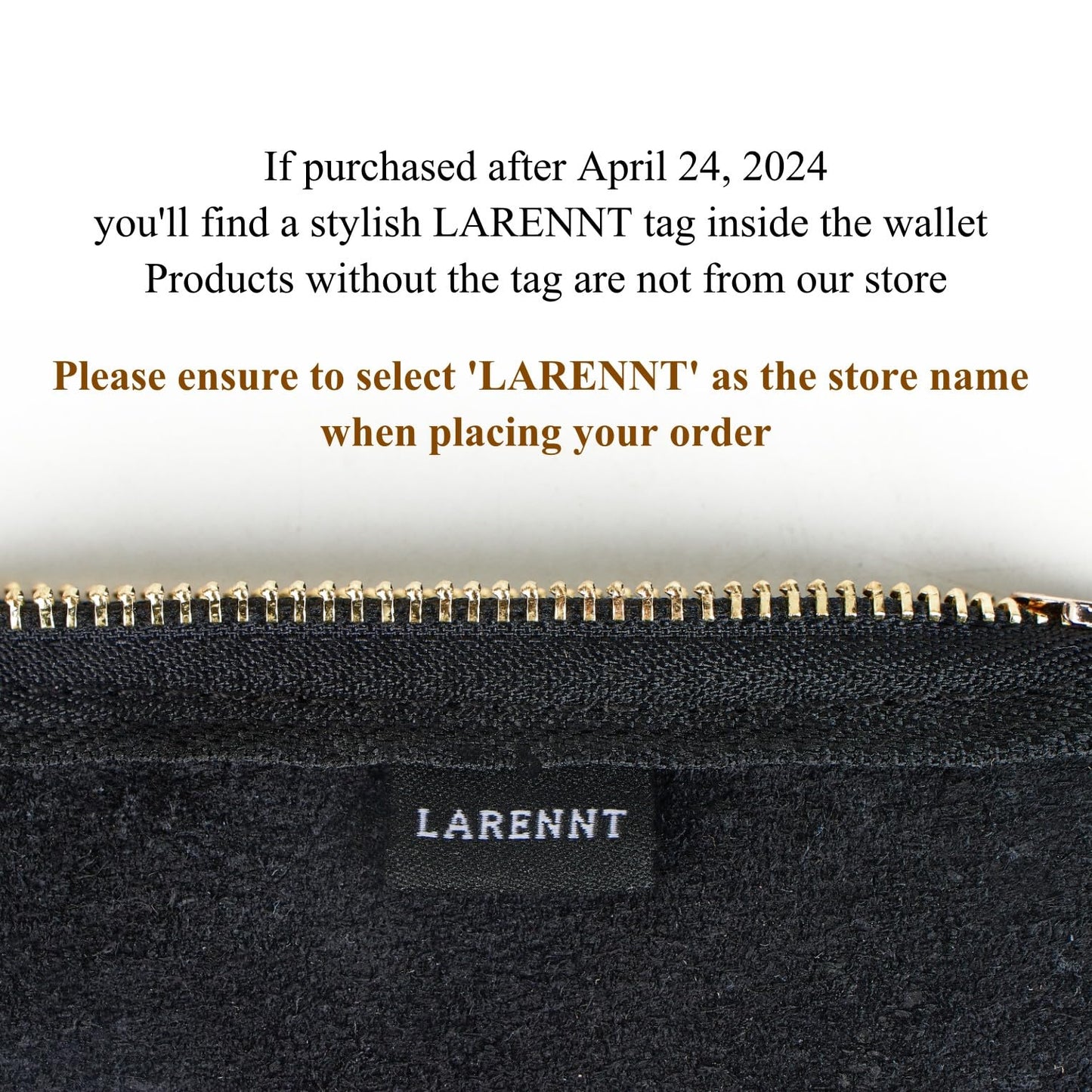 LARENNT Full Grain Leather Coin Purse With Key Chain - Small Change Purse Card Holder Keychain Pouch Wallet for Women and Men (Black)