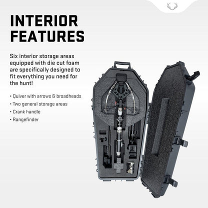 TenPoint Hard Case - Transportation, Storage & Protection for Crossbows - Airline Approved - 41” (L) x 21” (W) x 13.75” (D)