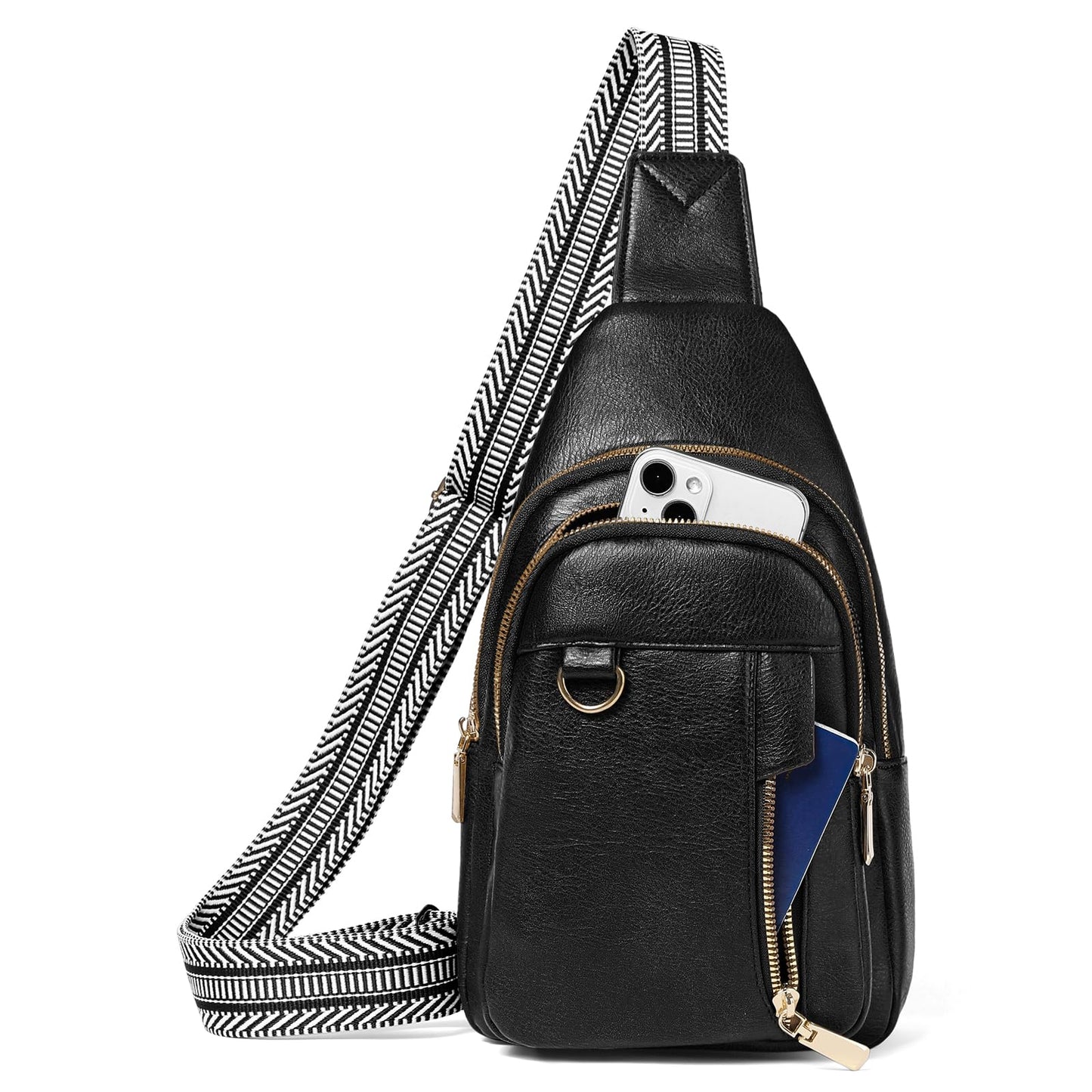 GAEKEAO Sling Bag for Women Vegan Leather Crossbody Bags Travel Fanny Packs Small Shoulder Purse Chest Bag Backpack Gifts