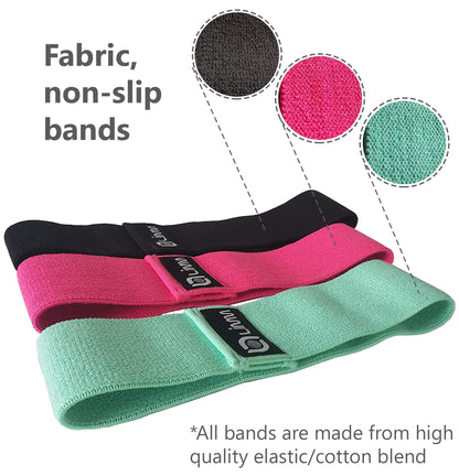 Fittest Pro by Limm Resistance Bands for Legs and Butt, Fabric Exercise Loop Bands Yoga, Pilates, Rehab, Fitness and Home Workout, Strength Bands for Booty