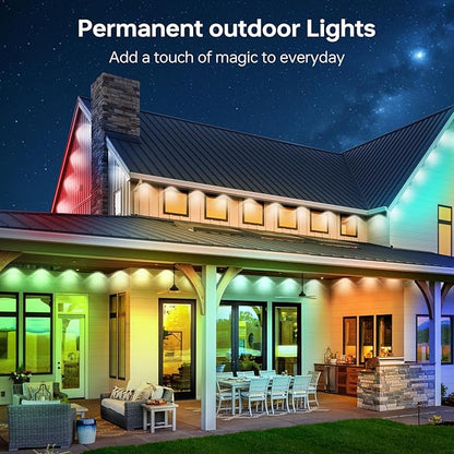 Permanent Outdoor Lights for House, 100ft Smart RGB&IC LED Eaves Light, Daily and Accent Lighting, 212 Scene Modes, Alexa & Google Assistant Compatible, Daily Party Halloween Christmas Decor