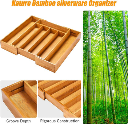 Kitchen Silverware Drawer Organizer and Storage Cabinet Utensil Rack Bathroom Counter Vanity Extra Large Big Cooking Drawer Organizers Countertop Pantry Storage Cabinet Best Kitchen Must Haves 2025