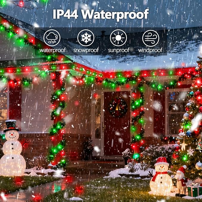 BHCLIGHT 240LED Christmas Voice Control String Lights Red & Green