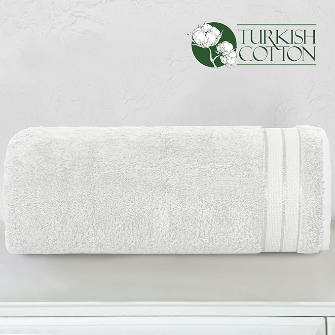Elegant Comfort Three Line Popcorn Extra Large Luxury Bath Towel