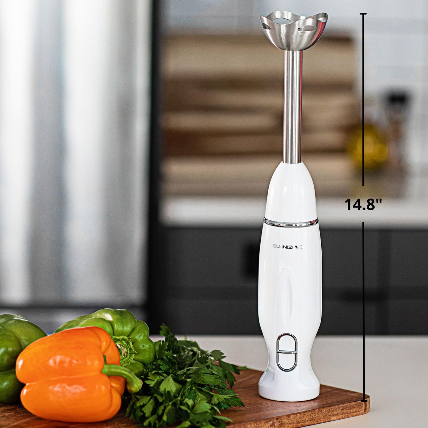 OVENTE Immersion Hand Blender, 300W Electric Handheld Portable Stick Mixer with 2 Mixing Speed and Stainless Steel Blades for Effortless Blending Smoothies, Shakes, Puree or Baby Food, Red HS560R
