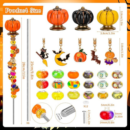Hysagtek Halloween Fall Decorative Garden Stakes, Set of 6 Fall Metal Yard Stakes with Pumpkins, Happy Halloween Autumn Fall Outdoor Decorations