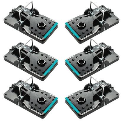 Kat Sense Large Rat Snap Traps Set of 6 - Stainless Steel Bar Design, Humane Rat Trap Indoor & Outdoor Use, Mouse Catcher for Repeat Use, High Precision Triggering, Traps for Rats, Mice, Chipmunks