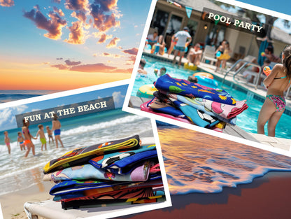 Microfiber Beach Towel for Kids - Thin and Large (30"x60") - Sports Balls - Absorbent, quick dry, sand free, lightweight, blanket - toddler, girls, boys - For Pool, Picnic, Camping, Travel, Swim