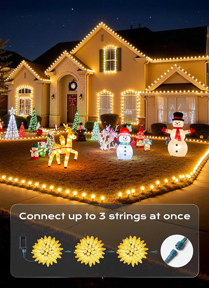 Minetom C9 LED Christmas Lights Outdoor (Warm White, 50 LED)