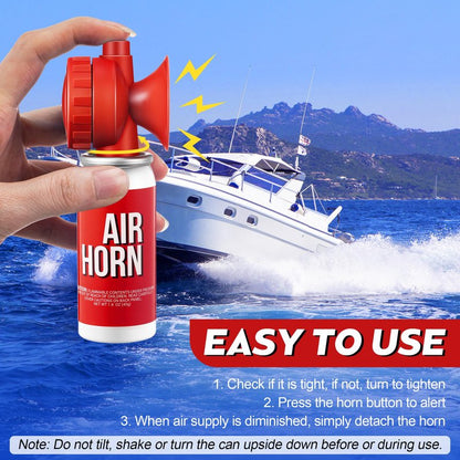 Saillong 1 Pack 1.4oz Boat Air Horn for Safety, Loud Marine Air Horns Can, Mini Small Blow Fog Bear Horn, Emergency Use for Sporting Events, Boat, Animal Alarm