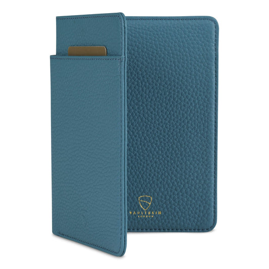 Vaultskin Leather Passport Holder, Slim RFID Blocking Travel Wallet for Men and Women, Fits Passport, Credit Cards, ID, Cash, Passport Cover Ideal Travel Accessories with Gift Box (Kensington)