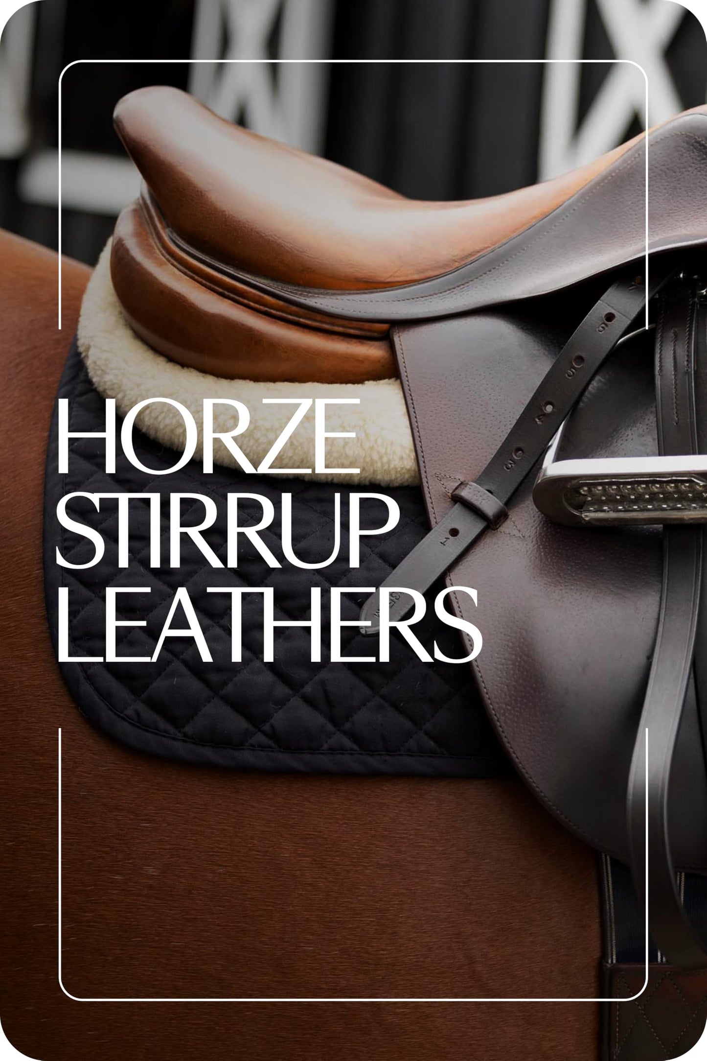 HORZE Genuine Leather English Riding Stirrup Leathers Pair | Adult Sizes - Dark Brown - 49 in