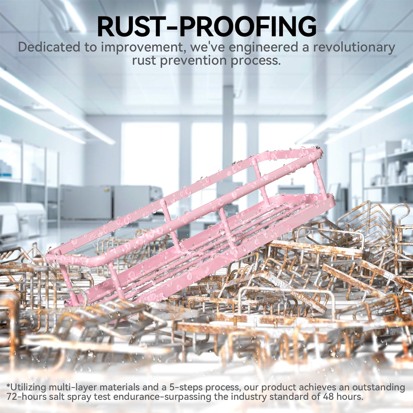 YASONIC Shower Caddy, 100% Rustproof Shower Shelves for Inside Shower, No Drilling Bathroom Organizers and Storage, 6 Pack Large Capacity Bathroom Shelves for Kitchen & Home Decor