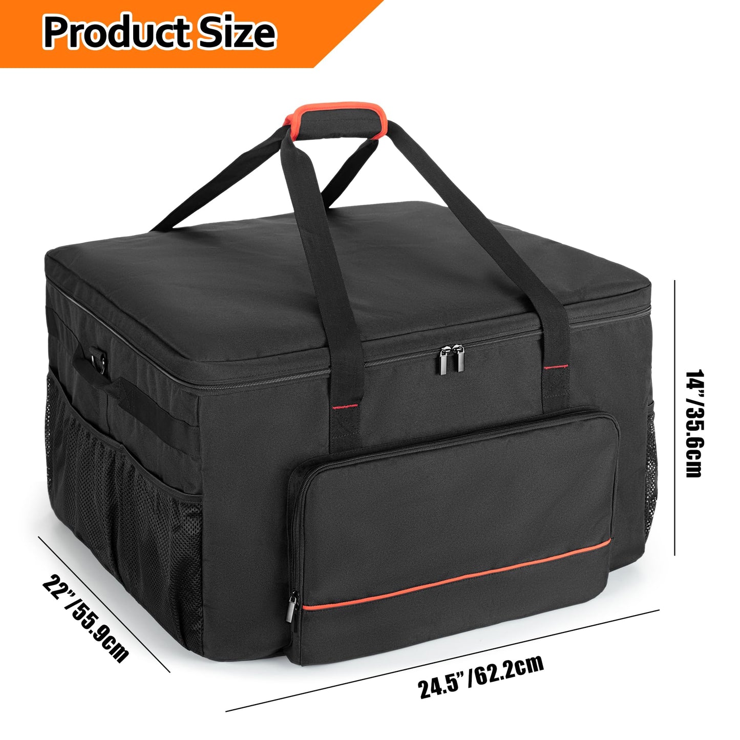 HODRANT Grill Carry Bag Compatible with Ninja OG951 OG850 Woodfire Pro XL Outdoor Grill & Smoker, Grill Cover with Multi Pockets for Grill Accessories Storage, Bag Only