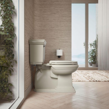KOHLER 4636-RL-G9 Cachet ReadyLatch Elongated Toilet Seat Slow Close, Soft Close Toilet Seat Quiet Lid, Contoured Grip-Tight Bumpers Installation Hardware, Apartment Essentials, Sandbar