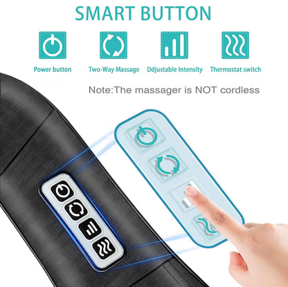 AERLANG Fathers Day Dad Gifts Neck Massger,Shiatsu Neck and Back Massager with Heating Neck and Shoulder Massager Deep Kneading Pillow for Massage Home Office Car Use Gifts for Women Men Dad Mom