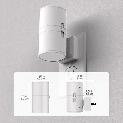 Briignite Night Lights Plug into Wall, Modern LED Night Light Plug in, Dusk to Dawn Sensor, Soft White 3000K, 0-100LM Adjustable Brightness, Dimmable NightLight for Hallway, Bedroom, Stairway, 4 Pack