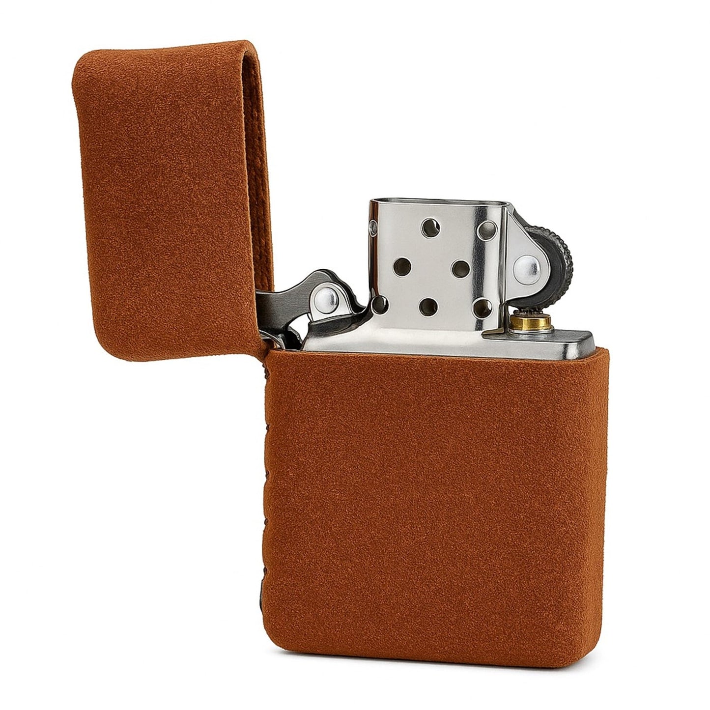 Leather Lighter Case Compatible with Select Standard Size Zippo lighters - Protective Top Grain Leather Pouch Cover, Brown