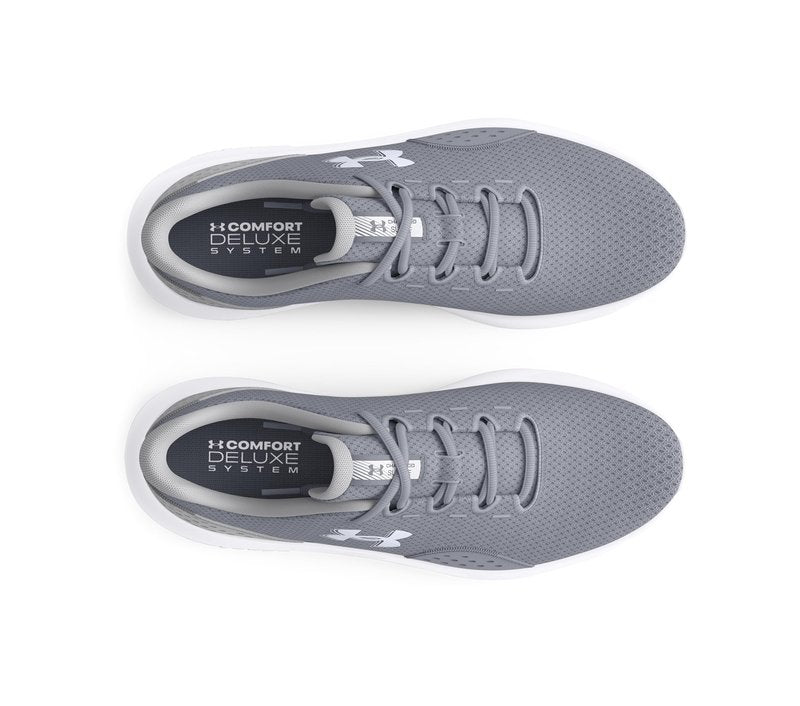 Under Armour Men's Charged Surge 4, (101) Steel/Mod Gray/White, 10.5, US