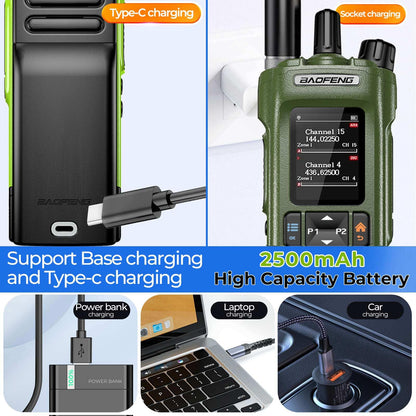 BAOFENG DM32 DM-32UV DMR Radio | Walkie Talkies Long Range | Digital Two-Way Radio | 10W High Power Ham Radio with GPS Positioning | Programming &Type-C Charging | 1PC (2500mAh Battery)