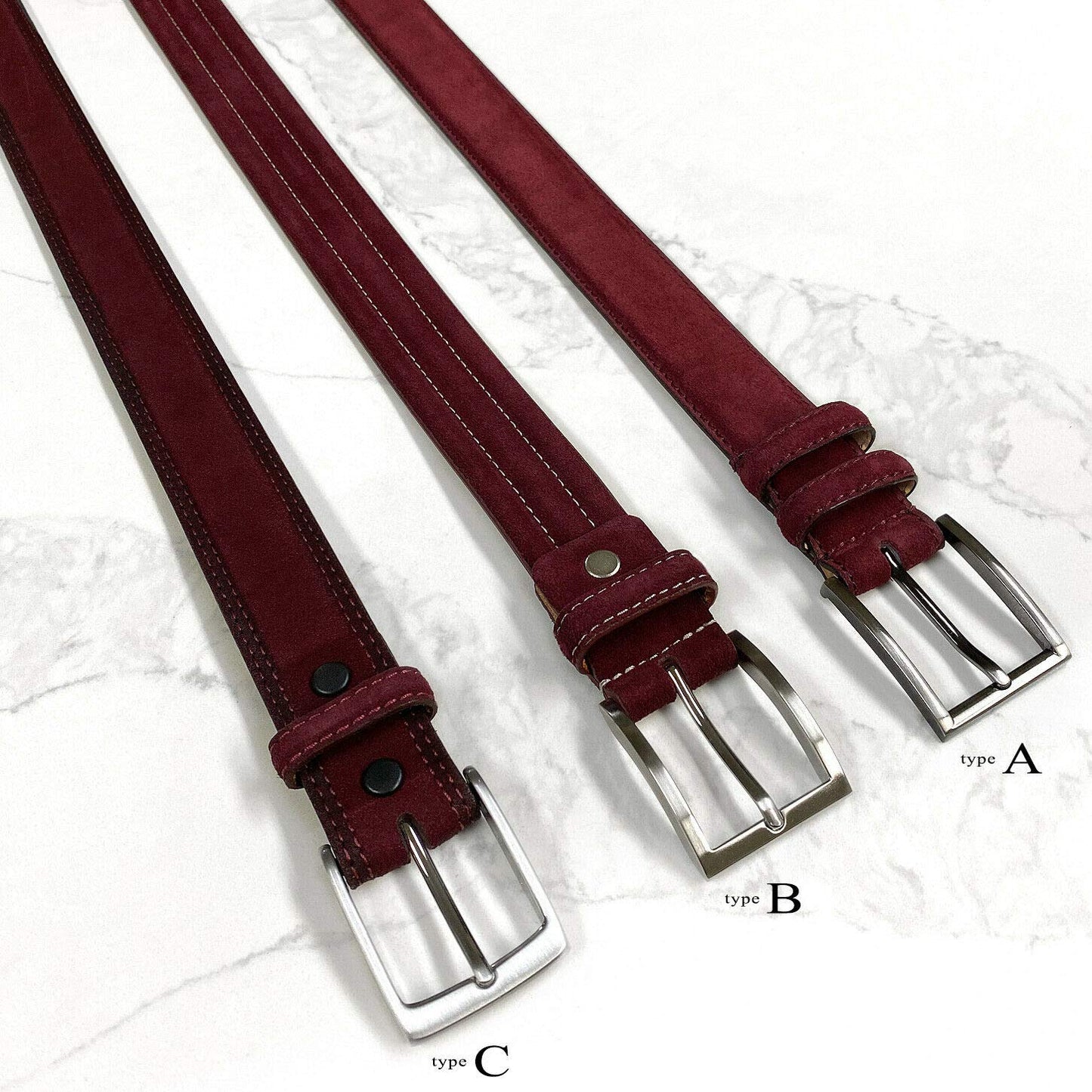 BS110 Men's Belt Suede Full Leather Belt Casual Dress Leather Belt 1-3/8"(35mm) Wide (Taupe, 38)