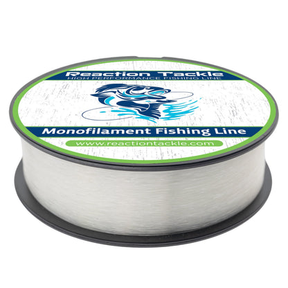Reaction Tackle Monofilament Fishing Line - Premium Nylon Mono Line, Strong & Abrasion-Resistant, Low Memory for Smooth Long Casts - Freshwater & Saltwater - Clear | 4lb (3000 Yards)
