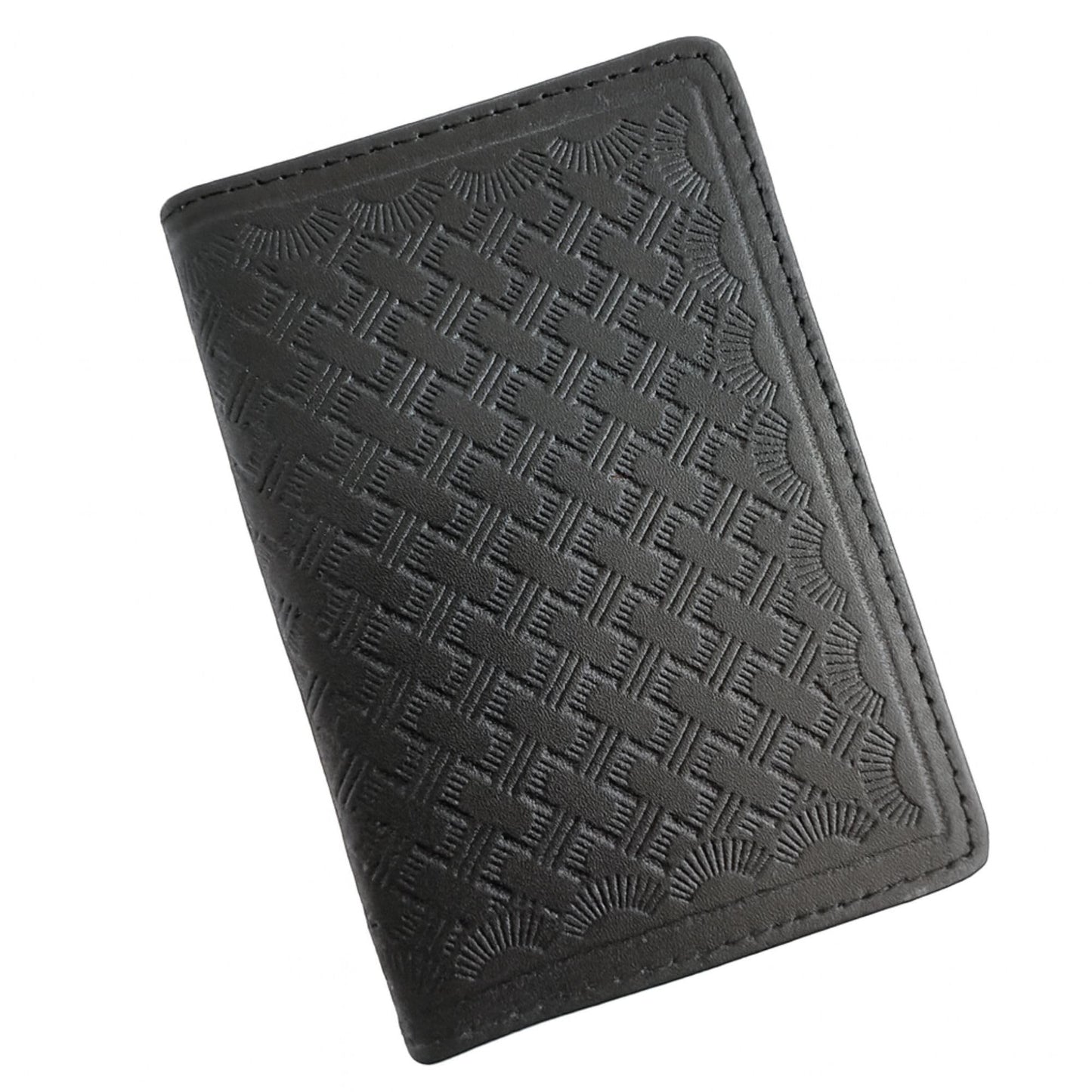 ASR Federal Genuine Leather Unisex Law Enforcement Badge Holder Case - Shield, Basketweave Black