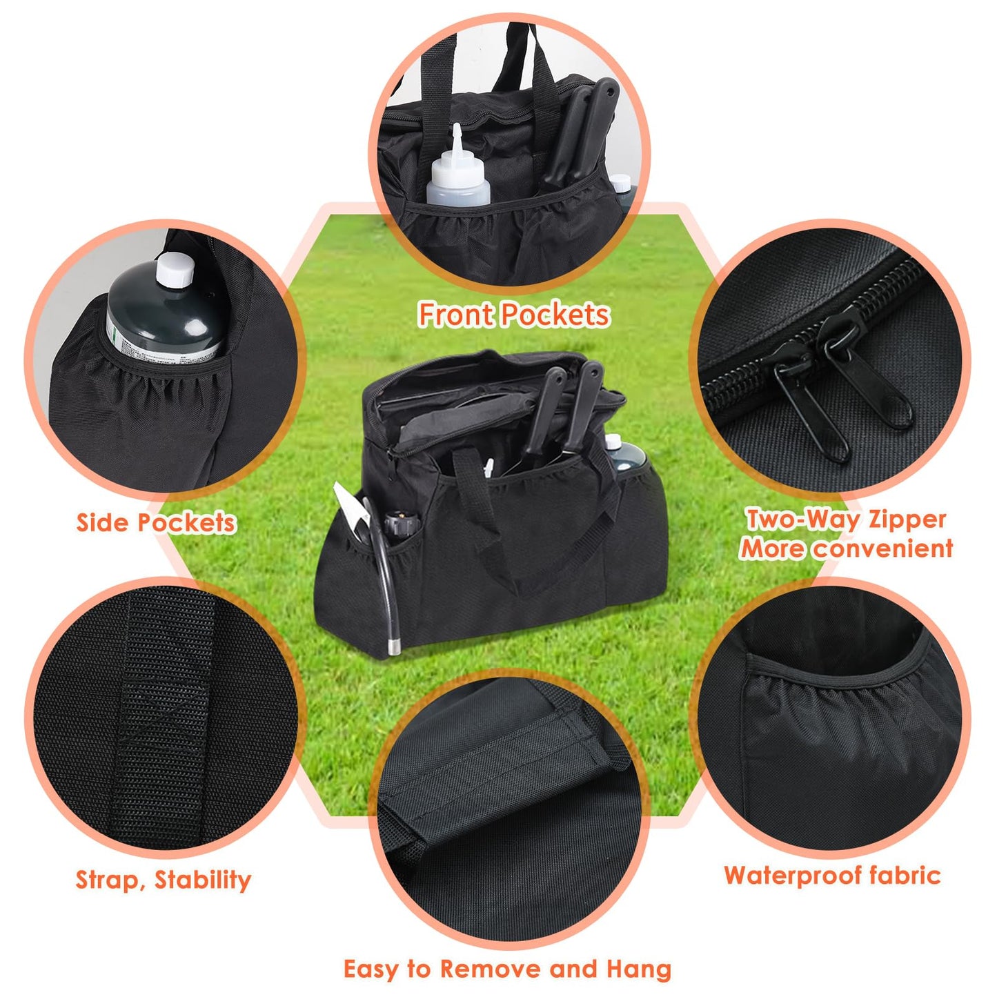 Blackhoso Carry Case for Coleman Road Trip 285/225/LX/LXE/LX Grill Grates, Portable Grill Accessories Organizer for Outside, Compatible with Swaptop Cast Iron