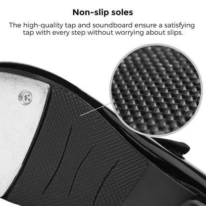 Stelle Tap Shoes for Girls Toddler Boys PU Leather Dance Shoes(Toddler/Little Kid/Big Kid)(Black,12ML)