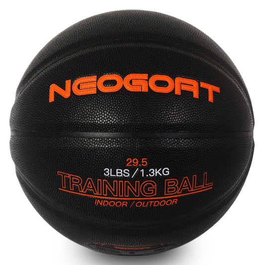NEOGOAT 3LBS 29.5" Weighted Basketball Size 7 Heavy Basketball Training Equipment for in& Outdoor Improving Handling Dribbling, Passing&Rebounding Skills Weighted Training(Deflated)