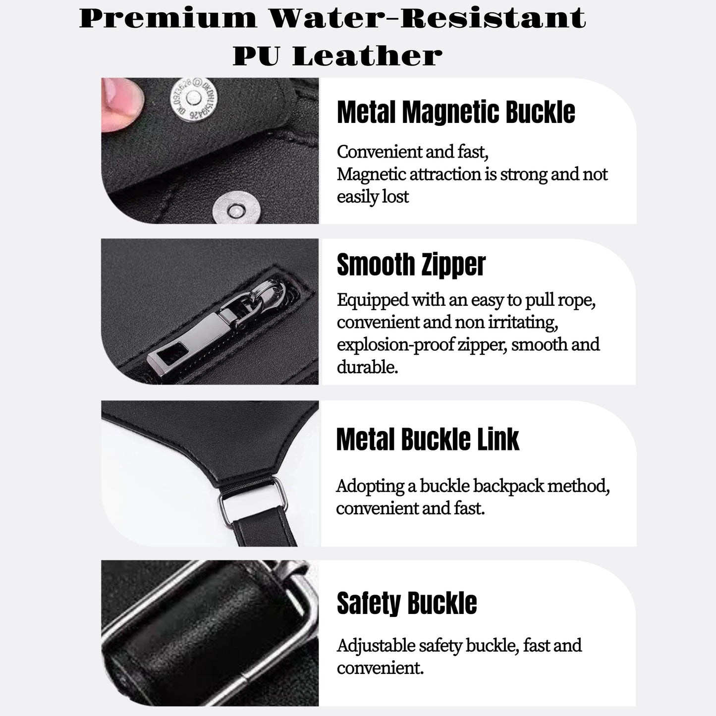 Tactical Double Shoulder Armpit Bag,Anti-Pickpocket Hidden Strap Wallet,Adjustable Leather Armor Crossbody Pack Multi-Pocket (Black)
