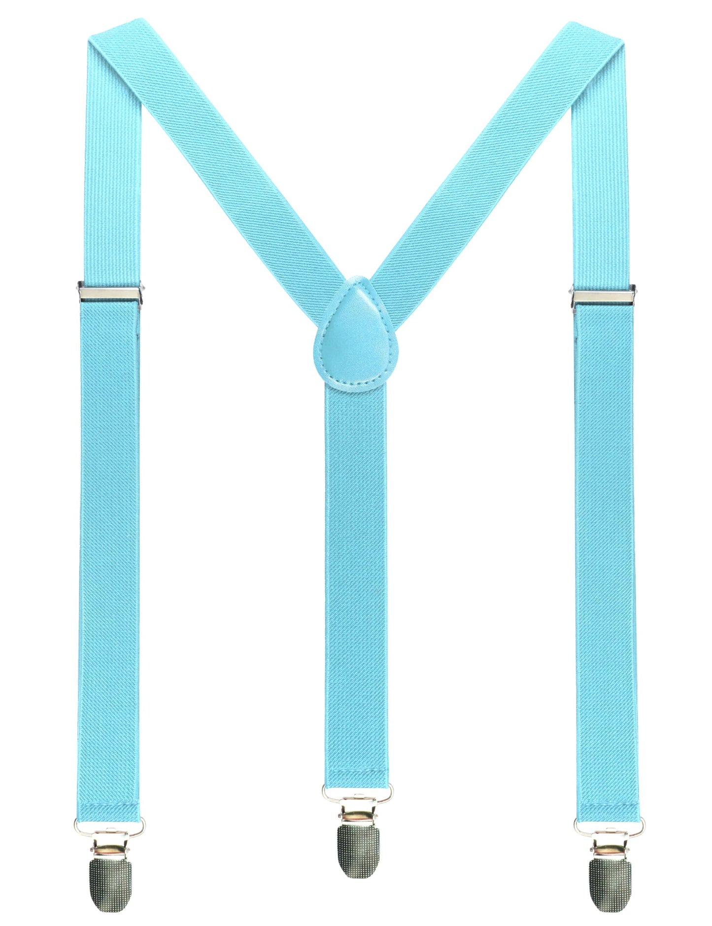 JEMYGINS Baby Blue Mens Suspender with 3 Strong Clips Adjustable Braces(38)