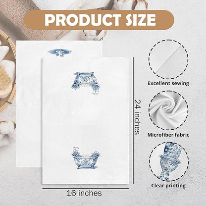 Chinoiserie Wildflower Hand Towels