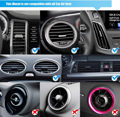 WixGear Universal Twist-Lock Air Vent Magnetic Car Mount Holder for Cell Phones with Fast Swift-snap Technology – Supports Devices up to 14oz