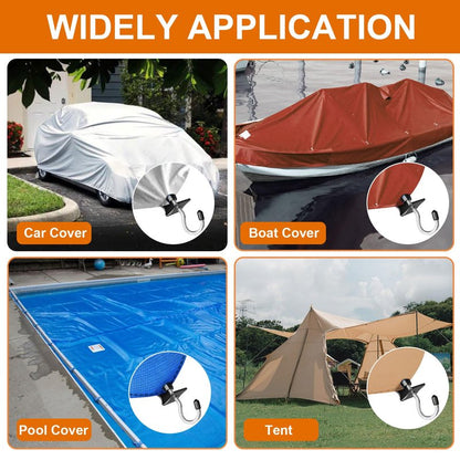 Boat Cover Sand Bags Weights, Weighted Bags Fit for Boat Mooring Covers Car RV Cover, 900D Marine Grade Sand Bags for Weight, Windproof Weighted Sandbags Tarp Weights & Tarp Clip Boating Accessories