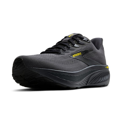 Brooks Men’s Ghost 17 Neutral Running Shoe - Ebony/Black/Yellow - 12.5 Wide