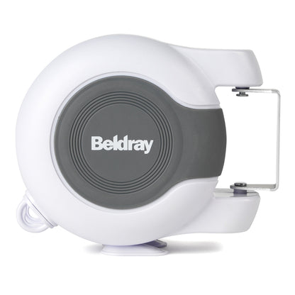 Beldray LA027016 Retractable Washing Lines - 2 x 13m Double Reel Clothesline, Extendable, Outdoor & Indoor Use, Naturally Dry Laundry, Wall Mounted Airer, Pivoting Wall Bracket & Fittings Included