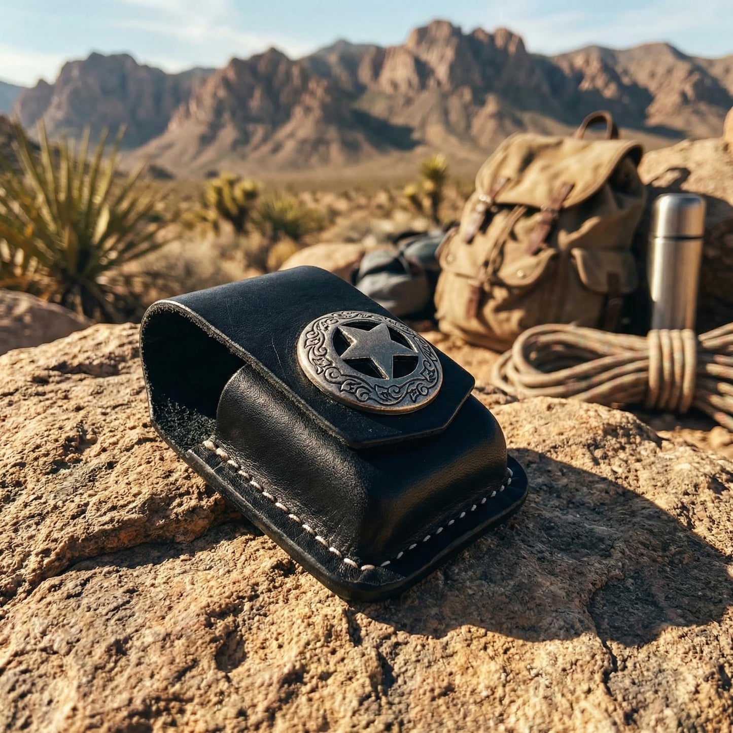 Fliptop Leather Lighter Pouch Case Holder,Kerosene Windproof Lighter Belt Case,Handmade Cowhide Lighter Holder with Pocket Belt Loop,Fits Standard Windproof Lighters
